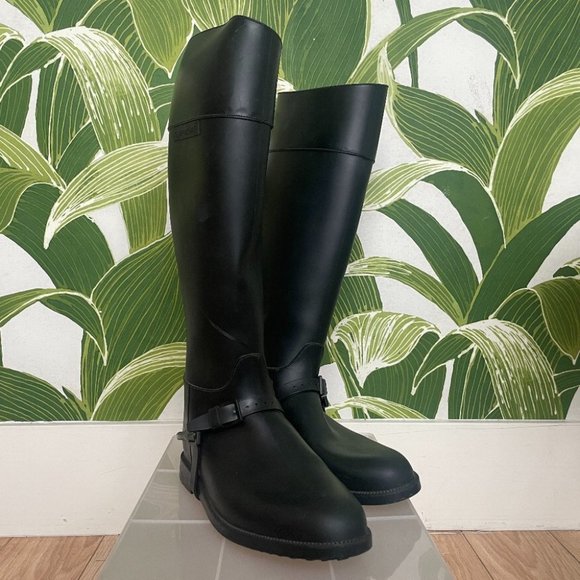 Givenchy Over The Knee Knitted Rainboots In Rubber Givenchy Storm